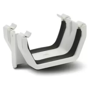Image of 112MM SQUARE GUTTER Union BRACKE WH - White