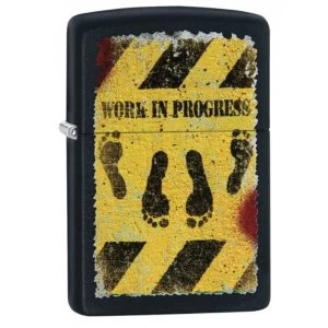 Image of Zippo Feet Hazard Black Matte Finish Windproof Lighter