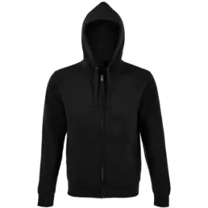 Image of SOLS Mens Spike Full Zip Hooded Sweatshirt (M) (Black)