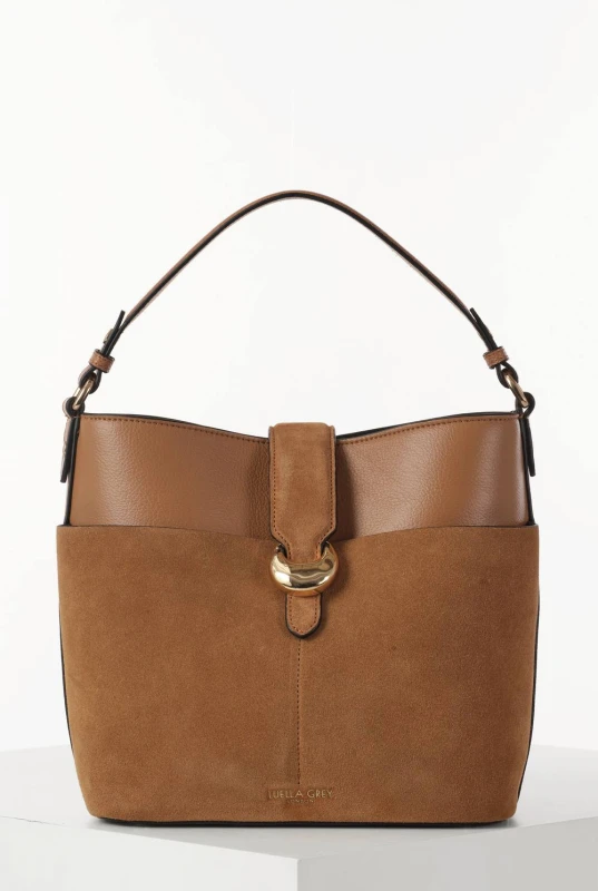 Image of Luella Grey Womens 'Indra' Bucket Crossbody in Tan Tan Female One Size