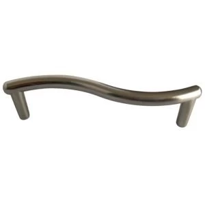 Image of BQ Satin Nickel Effect Wave Furniture Handle Pack of 6