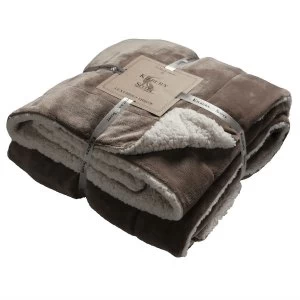 Image of Gallery Sherpa Throw - Taupe