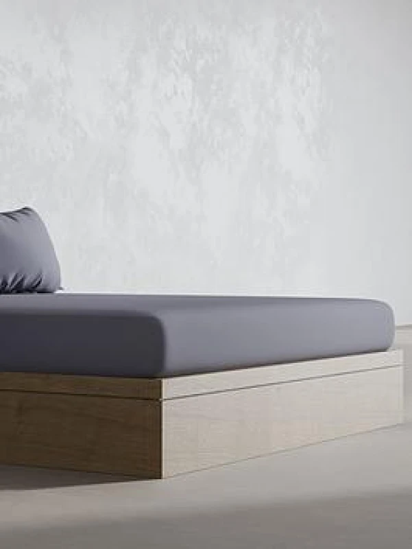 Image of Panda 100% Bamboo Bedding Fitted Sheet Urban Grey - Super King 7.87099E+11