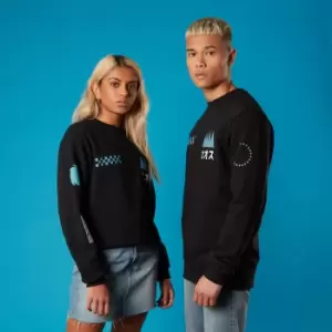 Image of Green Hill Zone Icons Sonic the Hedgehog Unisex Sweatshirt - Black - M