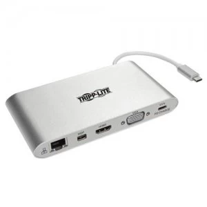 Image of Tripp Lite USB C Docking Station Dvi HDMI Vga USB A Gigabit Ethernet