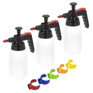 Image of Sealey Premium Pressure Solvent Sprayers 1L & Colour-Coded Caps Combo