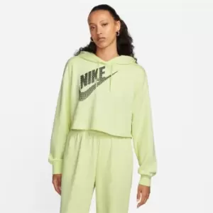 Image of Nike Nsw Flc Po Hoodie Crop Dnc - Green
