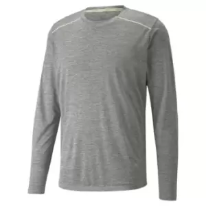 Image of Puma Running Long Sleeve T-Shirt Mens - Grey