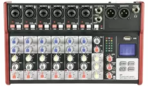 Image of 8 Channel Compact Mixer with USB & Bluetooth