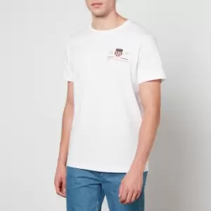 Image of GANT Men Archive Shield Embroidery T-Shirt (L) White