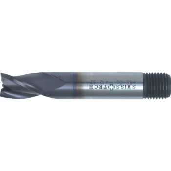 Image of 20.00MM HSS-Co 8% 3 Flute Threaded Shank Short Series Slot Drills - TiAlN Coated