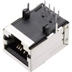 Image of BEL Stewart Connectors SS71800 007F SS71800 007F RJ45 Socket horizontal mount Nickel coated Metal