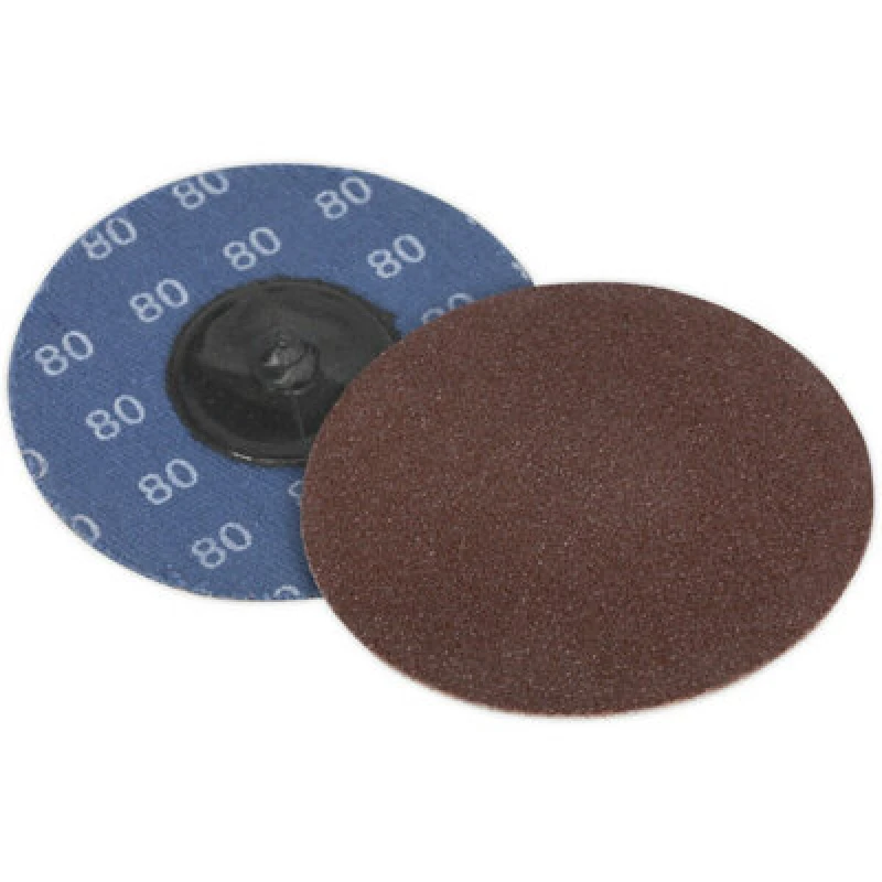 Image of Loops 10 PACK - 75mm Quick Change Mini Sanding Discs - 80 Grit Aluminium Oxide Sheet Multi