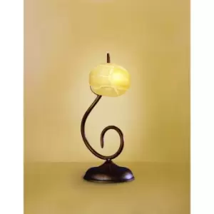 Image of Table Lamp Wave 1 Bulb G9, rusty gold
