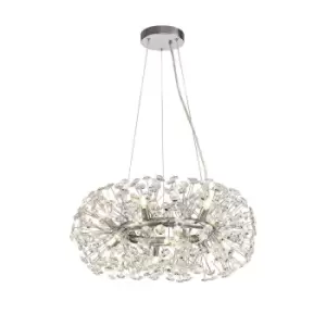 Image of Ceiling Pendant 12 Light G9 Polished Chrome, Crystal