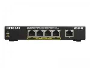Image of Netgear 5-Port Gigabit Ethernet POE Network Switch GS305P X4 POE Ports