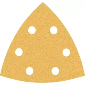 Image of Bosch Expert C470 Punched Quick Fit Delta Sanding Sheets for Paint and Wood 93mm x 93mm 80g Pack of 50