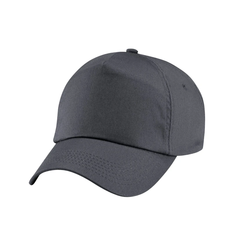 Image of Beechfield Original 5 Panel Cap in Dark Grey Dark Grey Unisex One Size