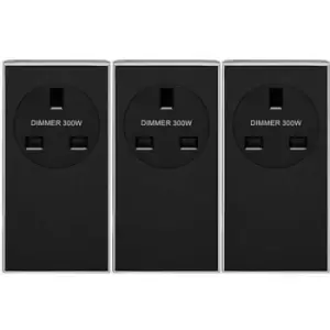 Image of LightwaveRF 3000W Remote On/Off Socket Kit - Black - JSJSLW321BLK