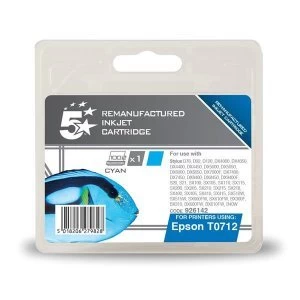 Image of 5 Star Office Epson Cheetah T0712 Cyan Ink Cartridge