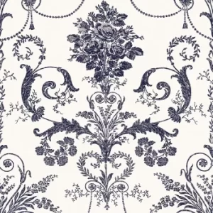 Image of Laura Ashley Josette Off White/Midnight Wallpaper