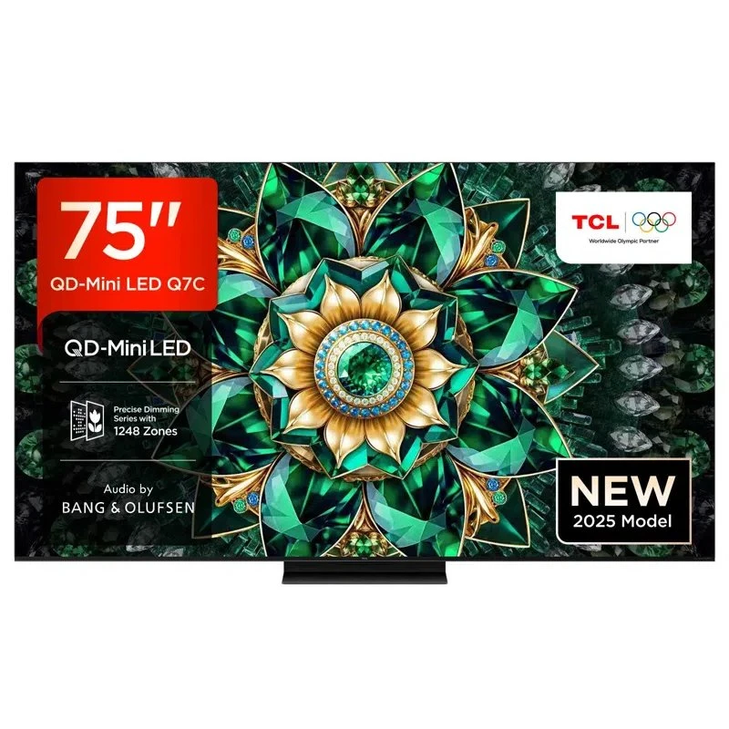 Image of TCL Q7C 75" 4K QD-Mini LED Ultra HD Smart TV 75Q7C-UK Metallic