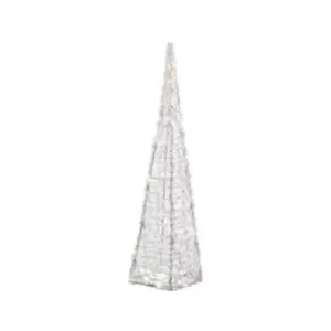 Image of Kaemingk Christmas LED Acrylic Pyramid (UK Plug) (One Size) (White)