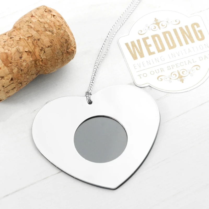 Image of Treat Republic Silver Plated Heart Photo Frame Tree Decoration Silver unisex Standard