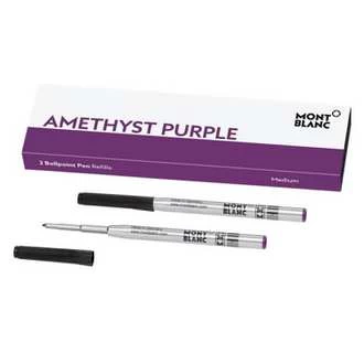 Image of Mont Blanc - 2 Ballpoint Pen Refills (m) Amethyst Purple - Ballpoint Pen Refill - Purple