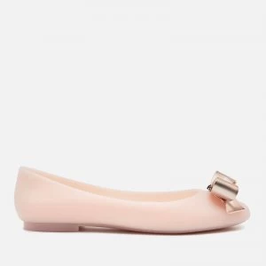 Image of Melissa Womens Doll Shine Ballet Flats - Rose Bow - UK 7