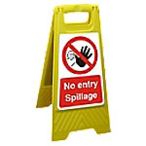 Image of Floor Sign No Entry Spillage Polypropylene 60 x 30 cm