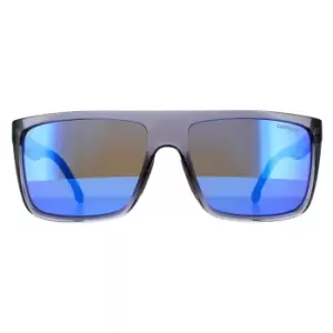 Image of Carrera Rectangle Grey Blue Mirror Sunglasses