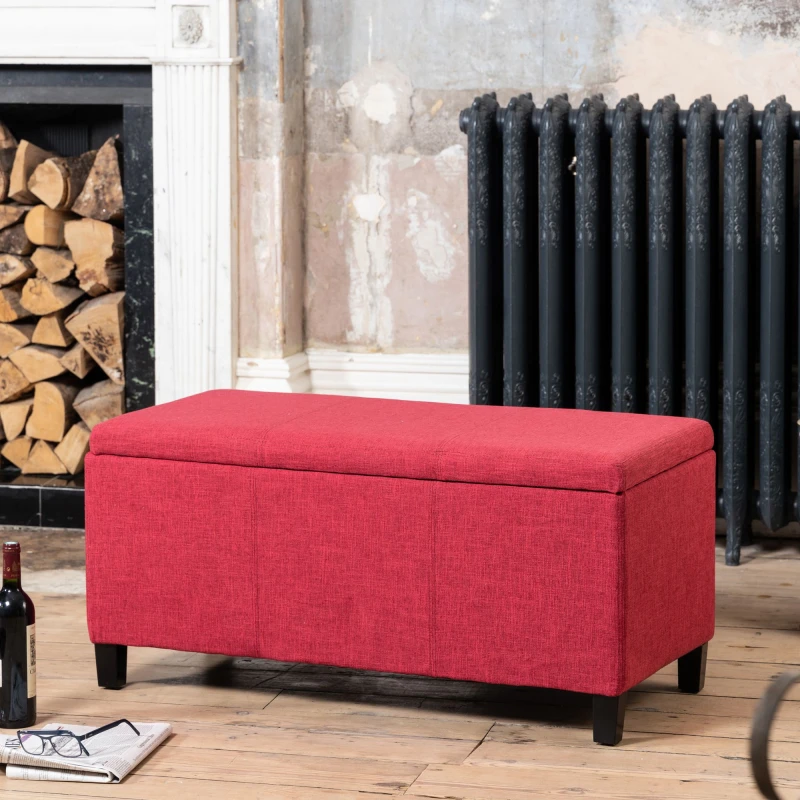 Image of Artemis Home Henbury Storage Ottoman in Red Red Unisex