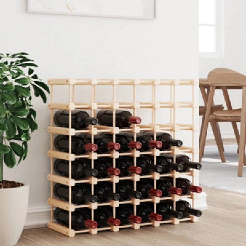 Image of VIDAXL Wine Rack for 42 Bottles 68.5x23x68.5cm Solid Wood Pine Vidaxl 8720845431839