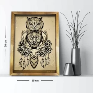 Image of 3550AHS-020 Multicolor Decorative Framed MDF Painting