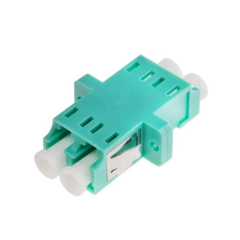 Image of FDL LC DUPLEX MULTIMODE FIBRE OPTIC ADAPTER - AQUA