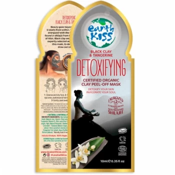 Image of Earth Kiss Black Clay & Tangerine Detox Peel Mask - 10ml x 12 - 703178