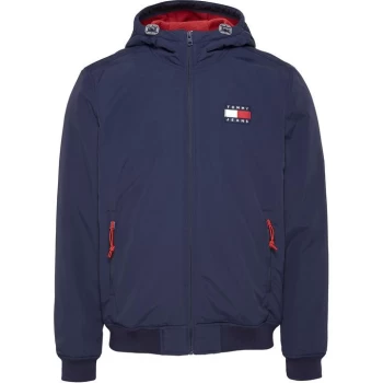 Image of Tommy Jeans Tommy Jeans Badge Padded Nylon Jacket - Navy C87
