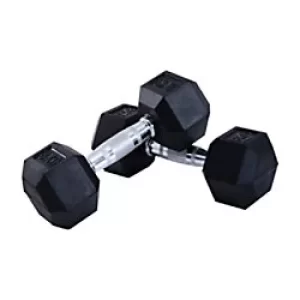 Image of Homcom Hex Dumbbell Rubber Weights Set 1000 kg