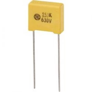 Image of MKS thin film capacitor Radial lead 0.015 uF 630 Vdc 5 10 mm L x W x H 13 x 5 x 11mm