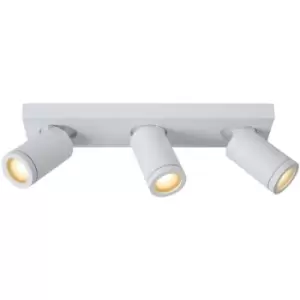 Image of Lucide TAYLOR - Ceiling Spotlight Bar Bathroom - LED Dim to warm - GU10 - 3x5W 2200K/3000K - IP44 - White