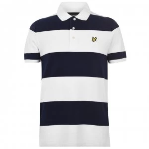 Image of Lyle and Scott Lyle Short Sleeve Stripe Polo Shirt - Navy Z99