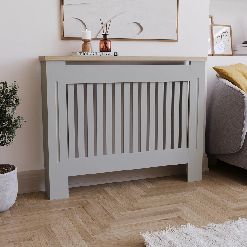 Image of Lassic Vida Designs Arlington Radiator Cover, Medium Grey unisex Medium