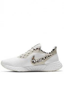 Image of Nike Revolution 5 - White Leopard Print, White/Leopard Print, Size 5, Women