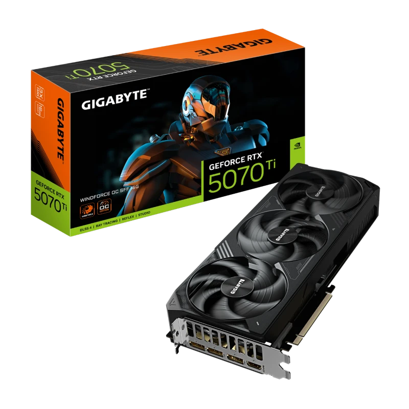 Image of Gigabyte GeForce RTX 5070 Ti WINDFORCE OC V2 16GB GDDR7 Graphics Card - N507TWF3OCV2-16GD