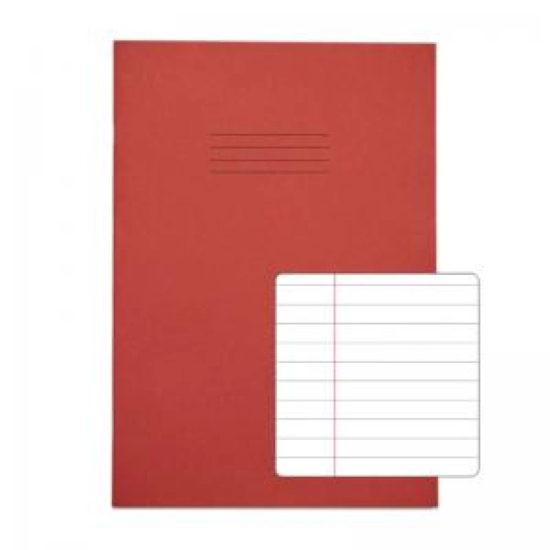 Image of RHINO A4 Exercise Book 64 Page, Red, F8M (Pack of 50)