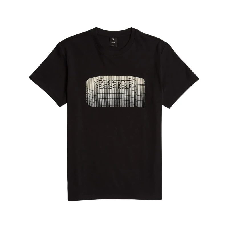 Image of G-Star T-Shirt G-Star Stacked old skool logo Noir Male S