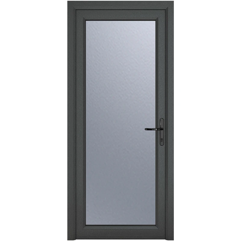 Image of Crystal Triple Glazed Single Door Full Glass Grey/White Lh 920 X 2090Mm Obscure, Grey 1RLHGW92209OBTG