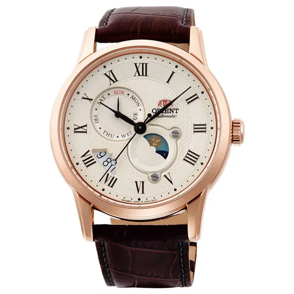 Image of Orient 42.5mm Mechanical Classic Leather Strap Watch FAK00002S0