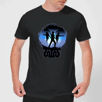 Image of Harry Potter Silhouette Attack Mens T-Shirt - Black - 5XL